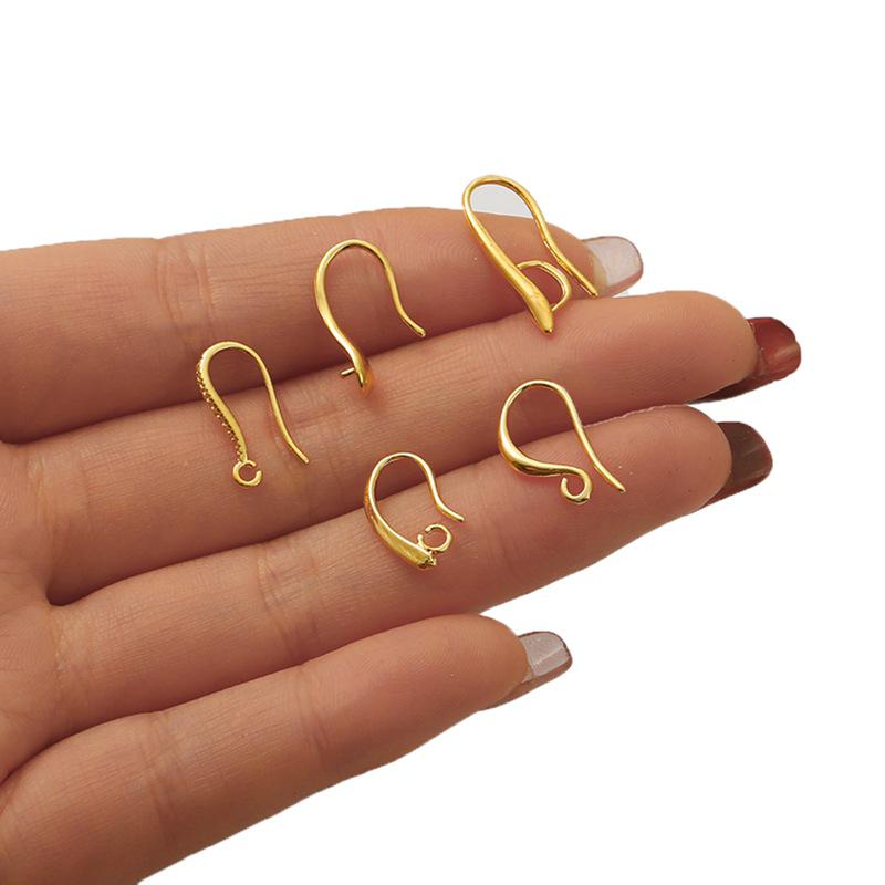 18K Gold-Filled Tarnish-Resistant Ear Hooks with Bead Cup for DIY Tassel Stud Earrings