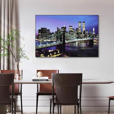 Pittura Diamante 5D Fai da Te Vista Notturna della Città Kit Punto Croce Mosaico Ricamo Diamante Rosa Trapano Rotondo/Quadrato Completo Decorazione Casa