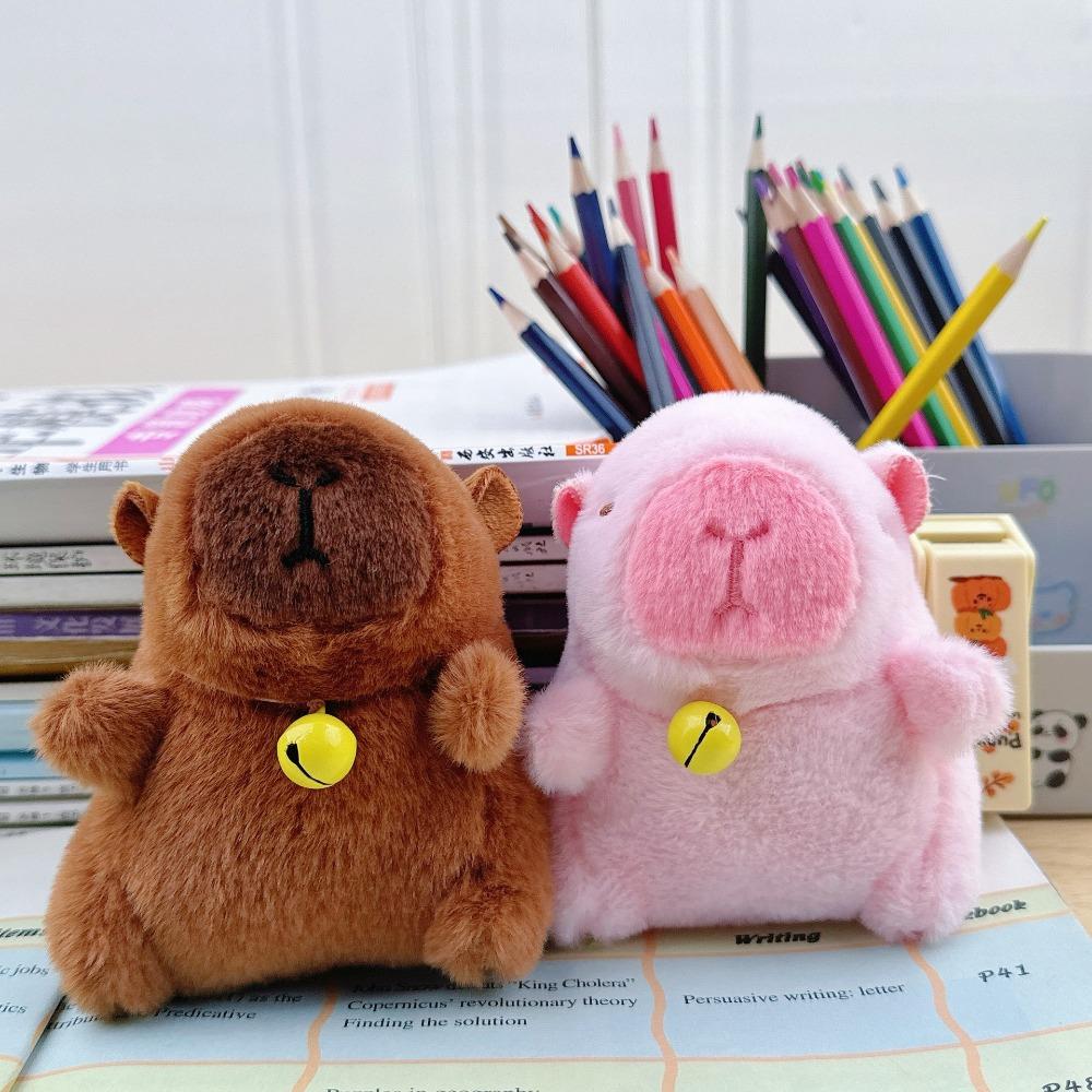 

Stuffed Animal Simulation Fluffty Doll Capybara Cartoon Pendant Cute Hanging Ornament Gift коричневий