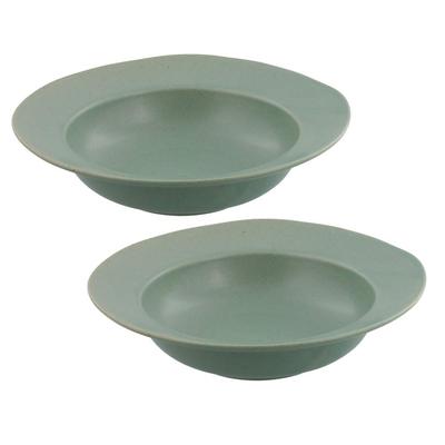 East Corinne 20cm Soup Plates, Set of 2, Mint, Perfect for Soup Plates, Salad Bowls, Pasta Plates, and Deep Plates
