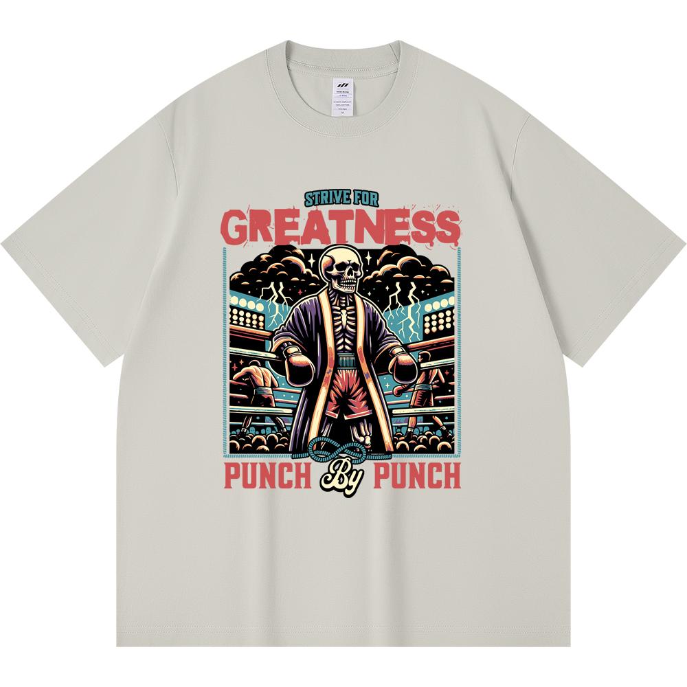 

230GSM 100% Cotton T-Shirt Strive for Greatness Print Tees Funny Harajuku Style Combed Cotton Tshirt XS абрикосовый