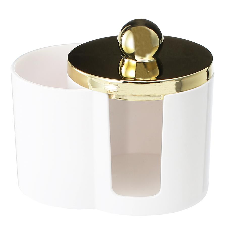 

Bathroom Storage Container for Makeup Accessories Qtip Holder Clear Cotton Swab Cotton Balls Organizer Clear Vanity Organizer