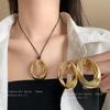European and American round strap necklace niche simple design sense collarbone chain commuter personality new item decoration