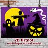 Party Backdrop Halloween Flat Spooky Scarecrow Pumpkin Witch Parties Showers Birthdays Celebration Photo Booth Front Door Decor