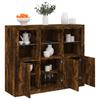 Sideboards with LED Lighting 3 pcs Smoked Oak Wood Based Material