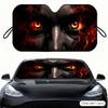 Horror Devil Eyes  Sun Visor Car Windshield Sunshade Front Window  UV Protection Heat Insulation Sun Shade Cover Foldable