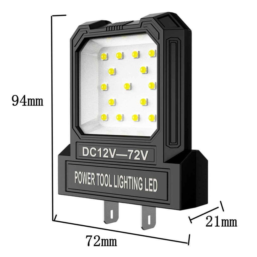 12V-72V LED Mini Pocket Work Light 550LM No Battery Long-Lasting Strong Light Outdoor Lighting Floodlight Power Tool Accessories