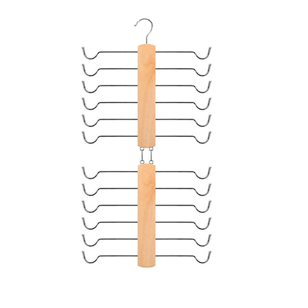 Multifunktionale Rutschfeste Holzbügel & Aufbewahrungsgestell für Kleidung, Socken und Unterwäsche