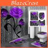Colors Print 12 3d Rose Shower Curtain With Hooks Waterproof Bathroom Curtain Antislip Bath Mat Set Toilet Rugs Carpet Home Decor