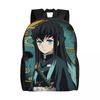 Customized Muichiro Tokito Kimetsu No Yaiba Backpacks Men Women Waterproof College School Demon Slayer Anime Bag Print Bookbag