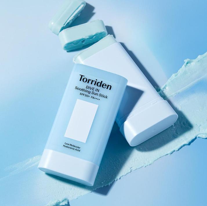 TORRIDEN DIVE-IN Zklidňující sluneční tyčinka s hydratací SPF50+ PA++++ | Hydratační a přenosný korejský opalovací krém – 19g