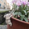 Creative Elephant Statue Hanging Planter Pot Decor for Garden Balcony Fence Patio Home Ornament