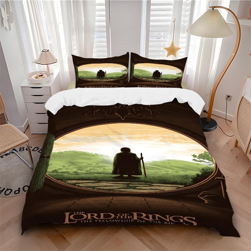 3pcs The Lord of the Rings Duvet Cover Set, 1 Duvet Cover + 2 Pillowcases (No Insert), High-Definition Print for All Seasons,Durable Yy251103018