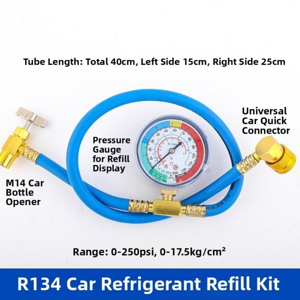 AC Maintenance AC Recharge Hose Metal Car Refrigerant Tool New Car Refrigerant Filling Tool Kit M14 Interface