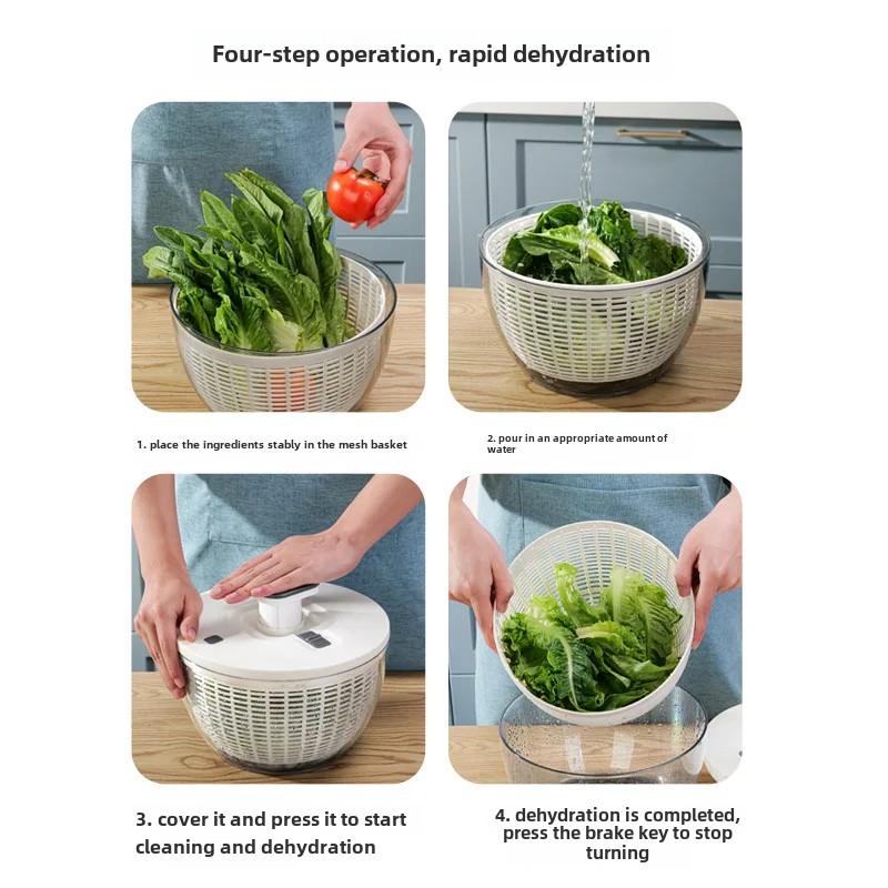 Duża Pojemność Dehydrator do Warzyw i Owoców Użytek Domowy Narzędzie do Usuwania Wody Typu Prasowego Małe Narzędzie Kuchenne Koszyk do Sałaty Drenujący