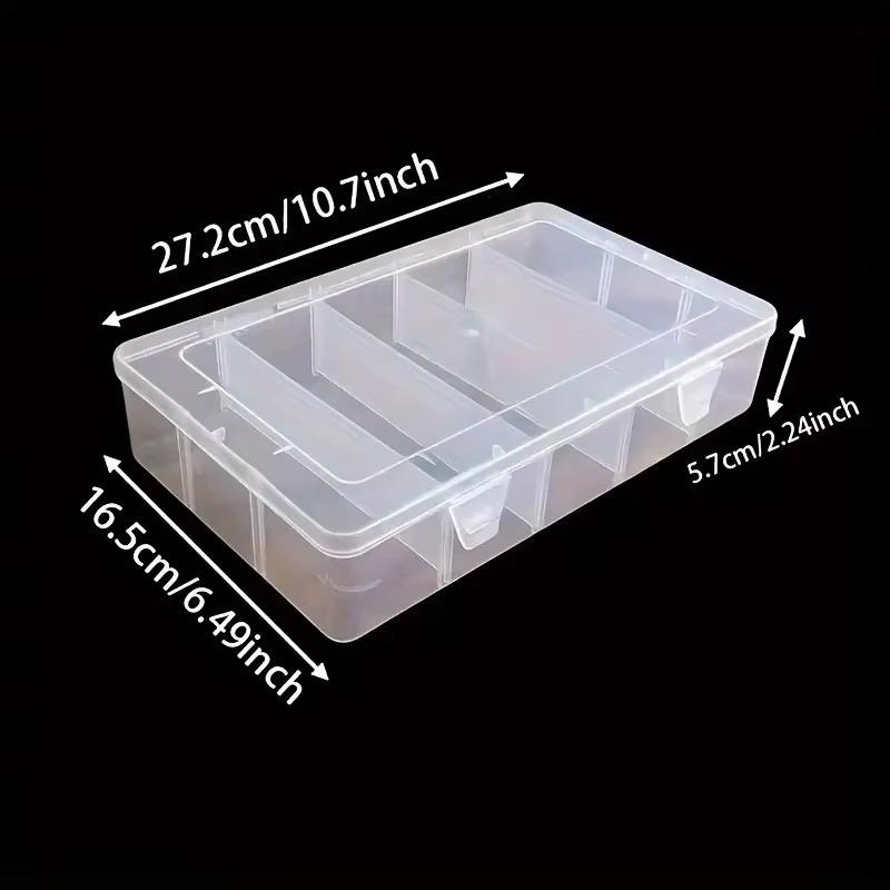 Hardware Tool Storage Box 5 Compartment Transparent Organizer For Screw And Accessory Sorting