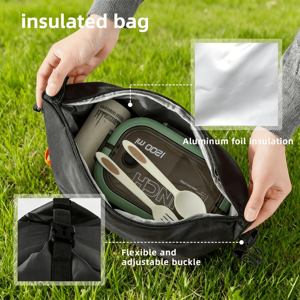 Large Capacity Insulated Cooler Bag - Portable Aluminum Foil Heat Preservation, New Models for 2026, Ideal for Outdoor Travel, Camping, Essentials