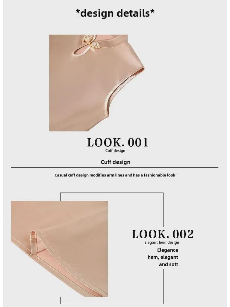 2024 Summer Women's Satin Camisole with Stand-up Collar & Frog Button - Chinese National Style