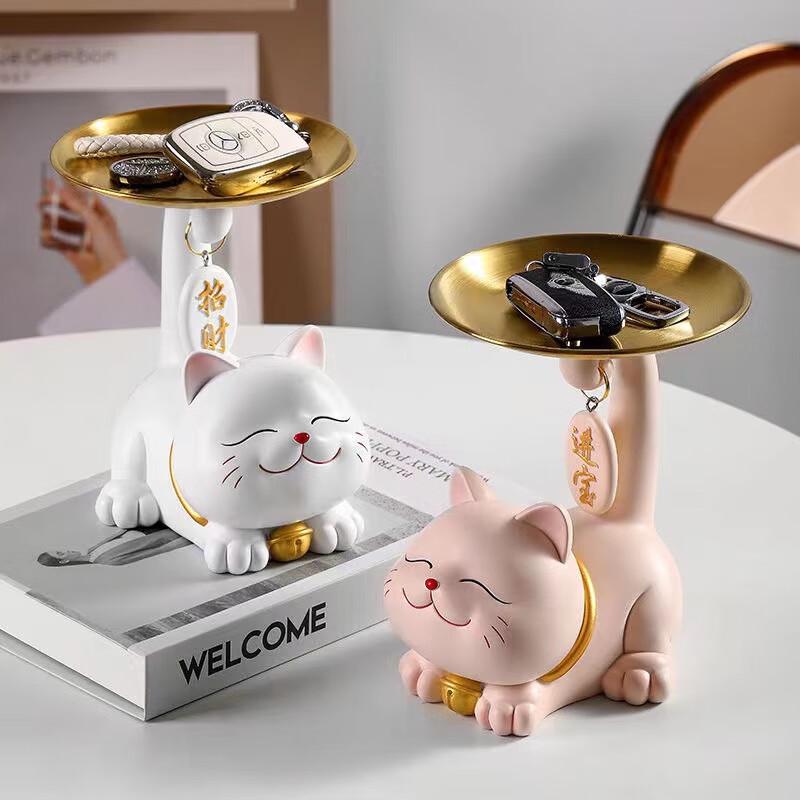 Lucky Cat Entryway Organizer Tray