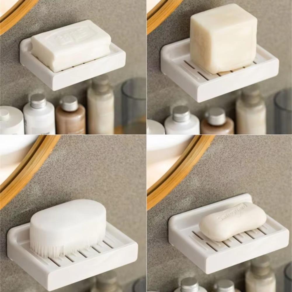 Sturdy Structure Wall Mounted Soap Dish Double Layer Soap Tray Practical Soap Box  Kitchen