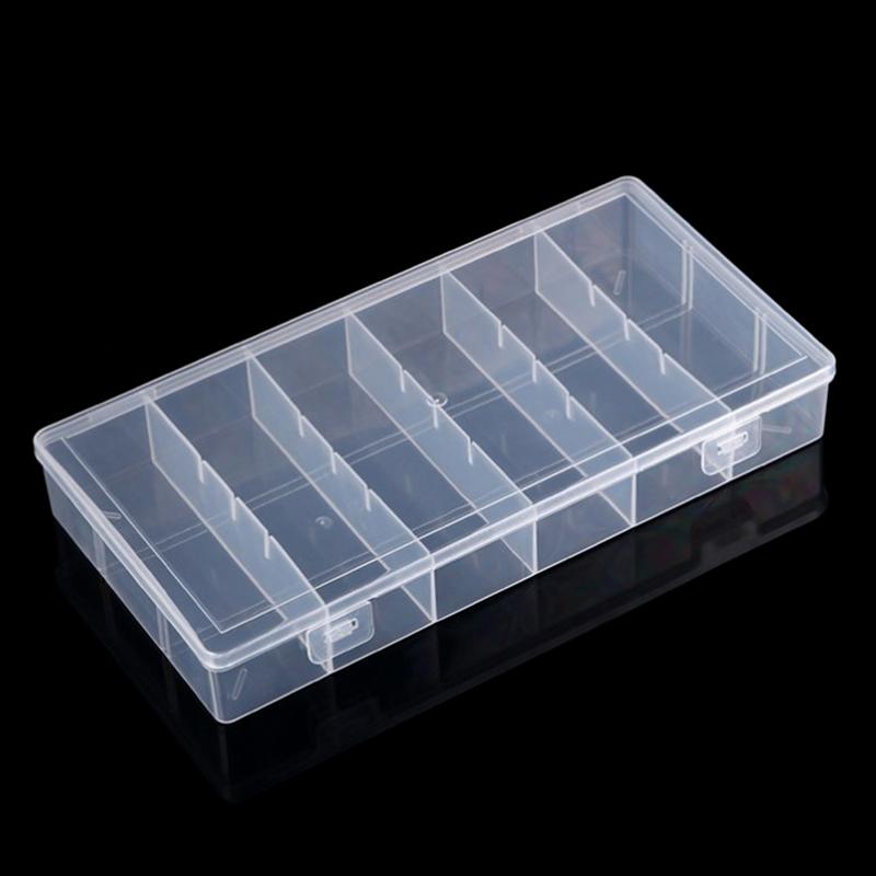 Transparent Fruit Fork Storage Box Organizer Plastic Storage Case Adjustable Container For Kids Fruit Fork Organizer Display Box