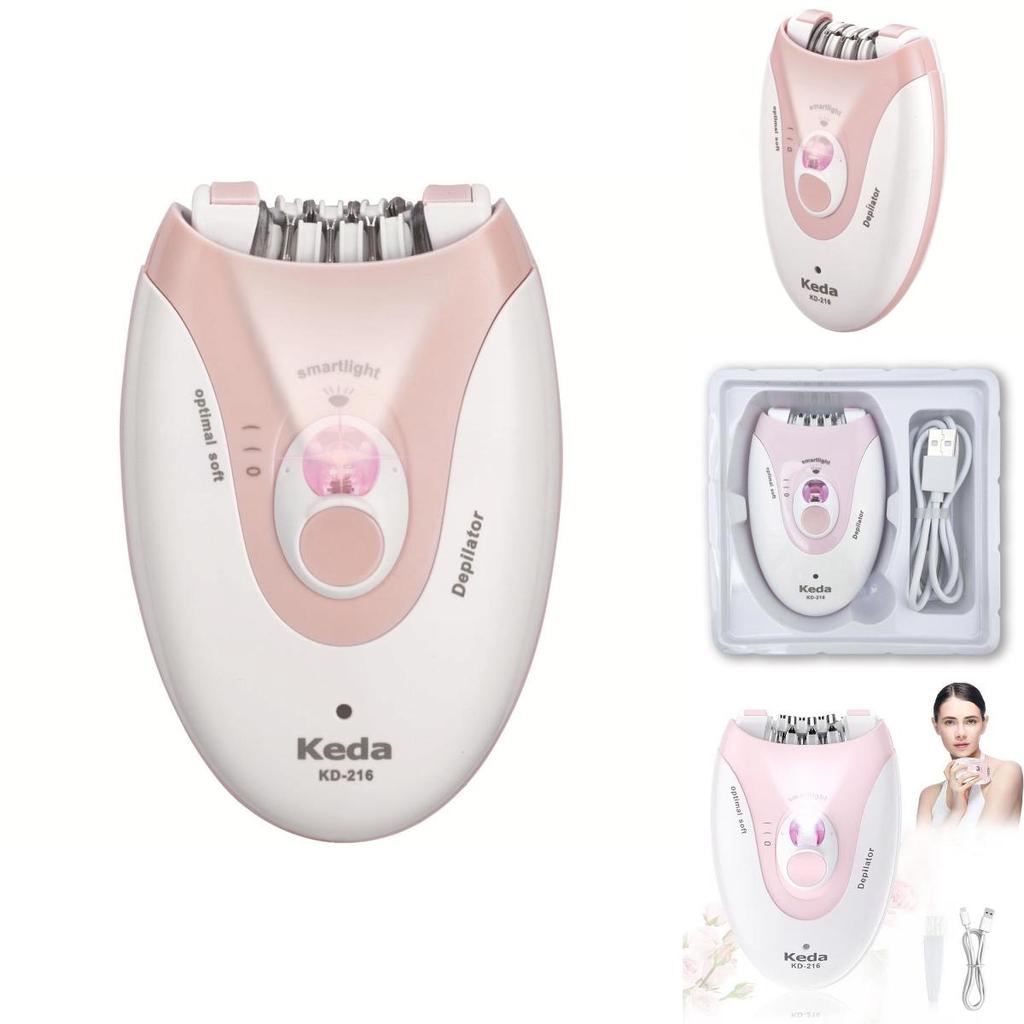 Rechargeable Female Hair Removal Tool With Abs Body And Cleaning Brush For Body Use