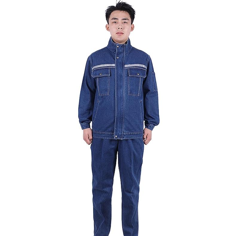 

Night Reflective Denim Overalls Suit Spring and Autumn Men s Suit, Denim Jacket and Jeans XS синій