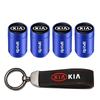 OYQZ3 Car Tire Wheel Valve Caps Cover Suede Car Key Chain Ring Keychain For KIA EV6 Stinger RIO Sorento Picanto Ceed Borrego Syros K4