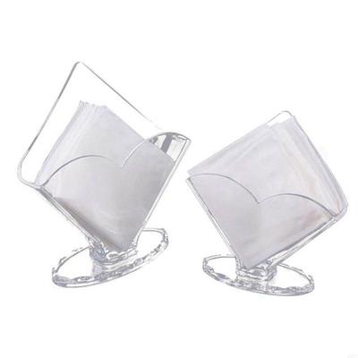 Clear Acrylic Napkin Holder Paper Serviette Dispenser Decorative Tissue Rack Box X3UC