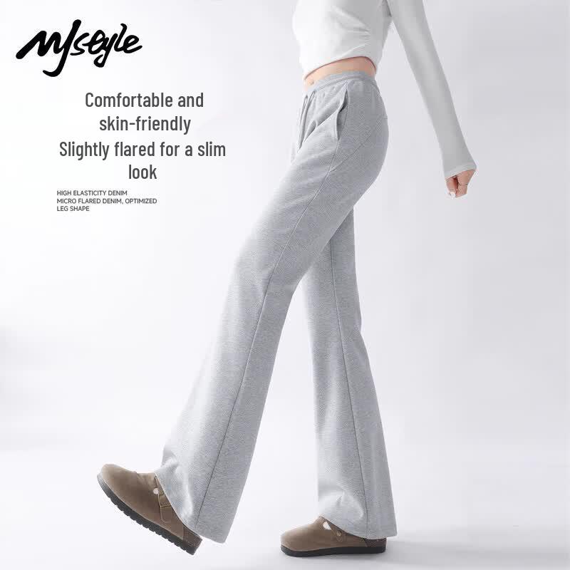 MJ STYLE Women's Casual High-Waist Flare Sweatpants