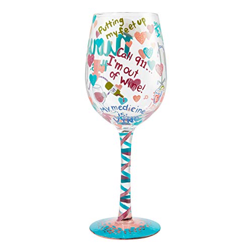 Enesco Lolita Wine Glass NURSE THIS 6006294