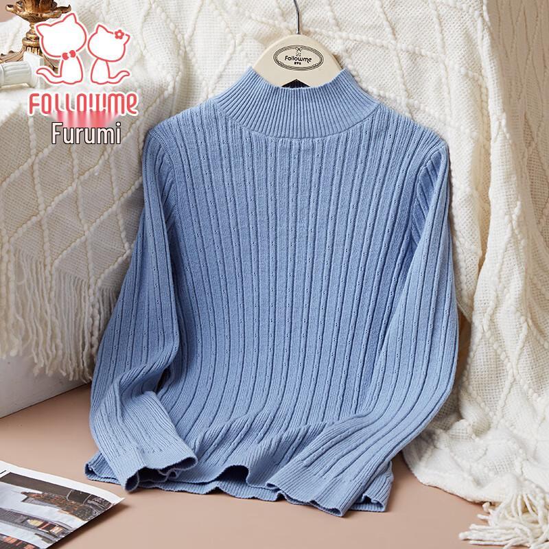 Fuluomi Girls  Winter Half-Turtleneck Knit Sweater 160