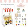 Mobile Fruit Portable Stall Wooden Playset For Toddlers Imaginative Play Role
