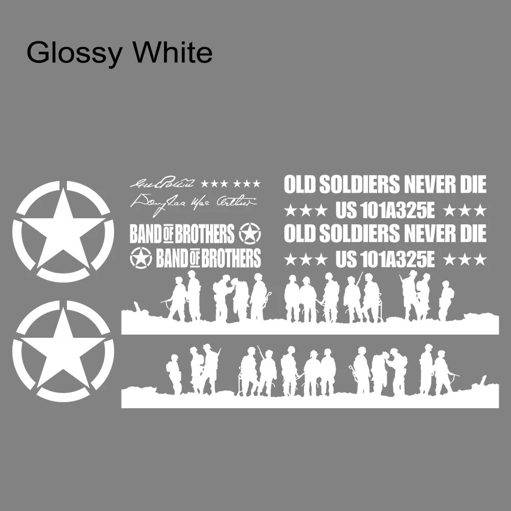 12 Stück Auto Tür Vinyl Aufkleber für Jeep Wrangler JK TJ Jl YJ Auto Pentagramm Soldaten Karosserie Dekoration Vinyl Decals Zubehör