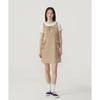 Covernat Early Autumn Pleated Solid Color Casual Simple Large Pocket Sleeveless Dress Women dress Beige CO2502OP74BE