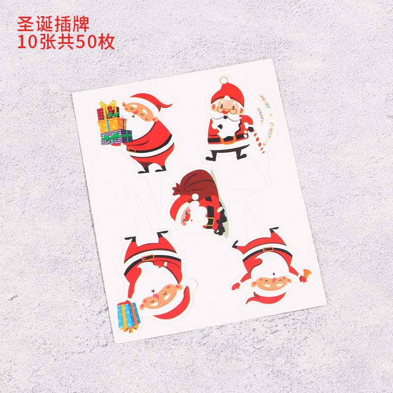 50 Stück Weihnachten Cupcake Backwerkzeug Tassenblech Cartoon Rentier Schneemann Muffin Kuchen Papierförmchen Weihnachten Party Dekoration