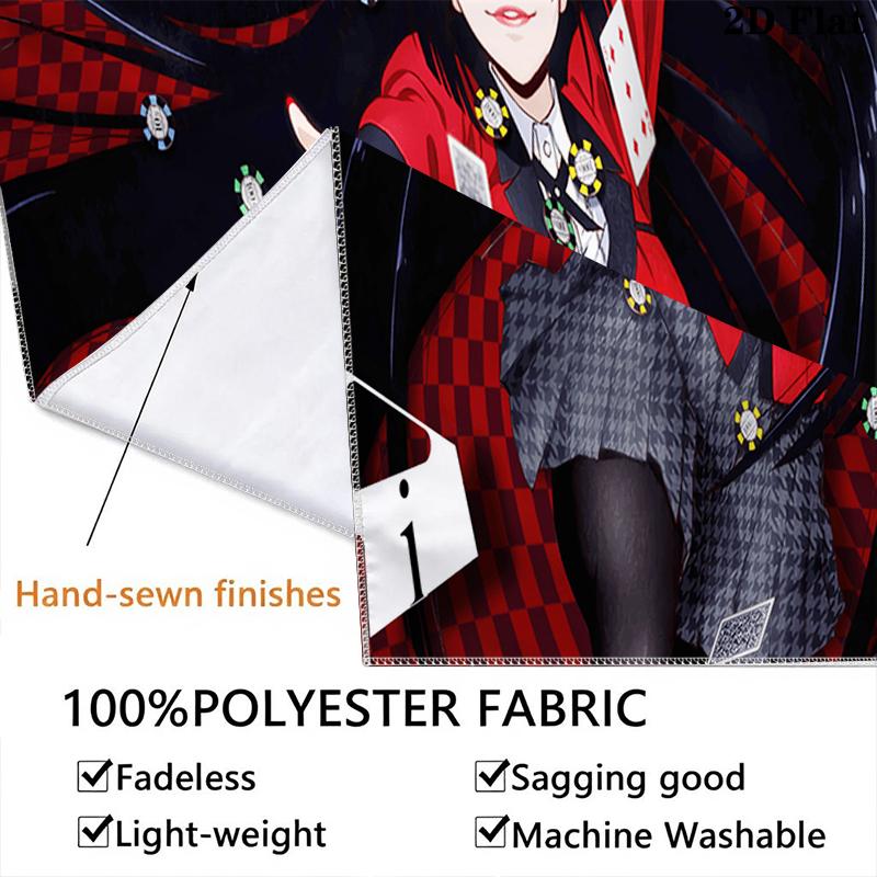 Kakegurui Wall Tapestry Aesthetic Wall Hanging Printed Fabric Blanket Decorative Tapestries for Bedroom Living Room Home Decor