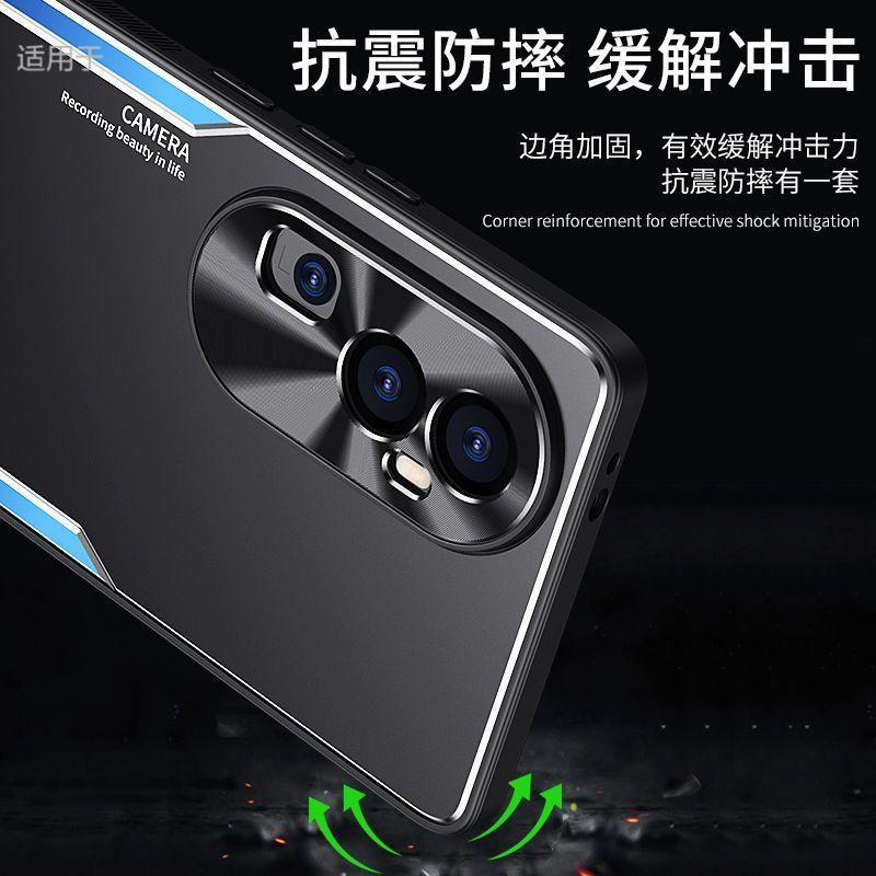 Applicable to OPPOReno11 mobile phone case, new Pro + metal matte all-inclusive anti-drop  cover with bracket, men's model