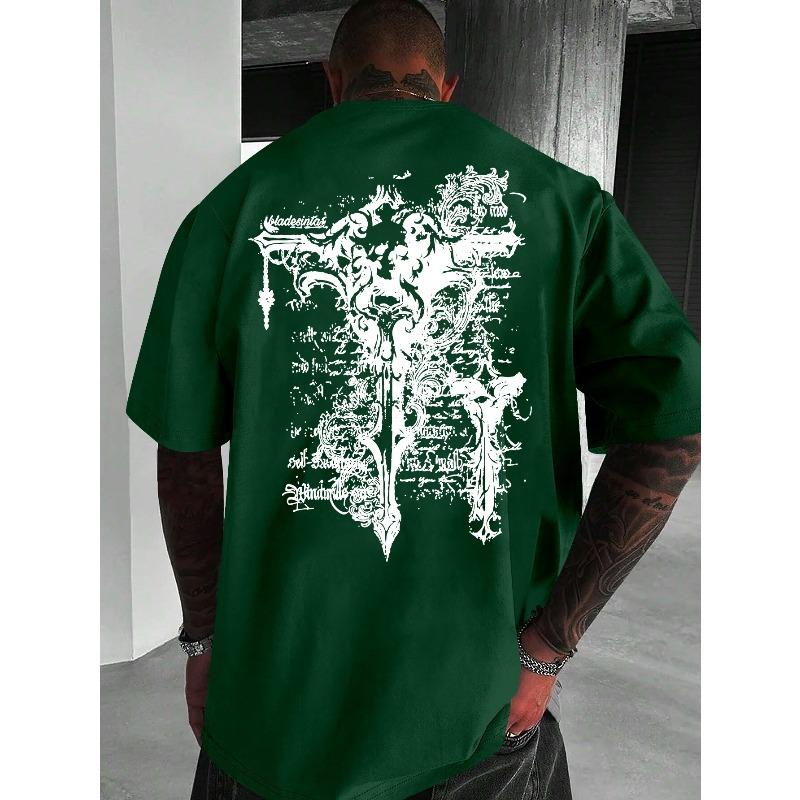American Street Trend Dark Gothic Men's T-shirt Summer Casual Fashion Unisex T-shirt