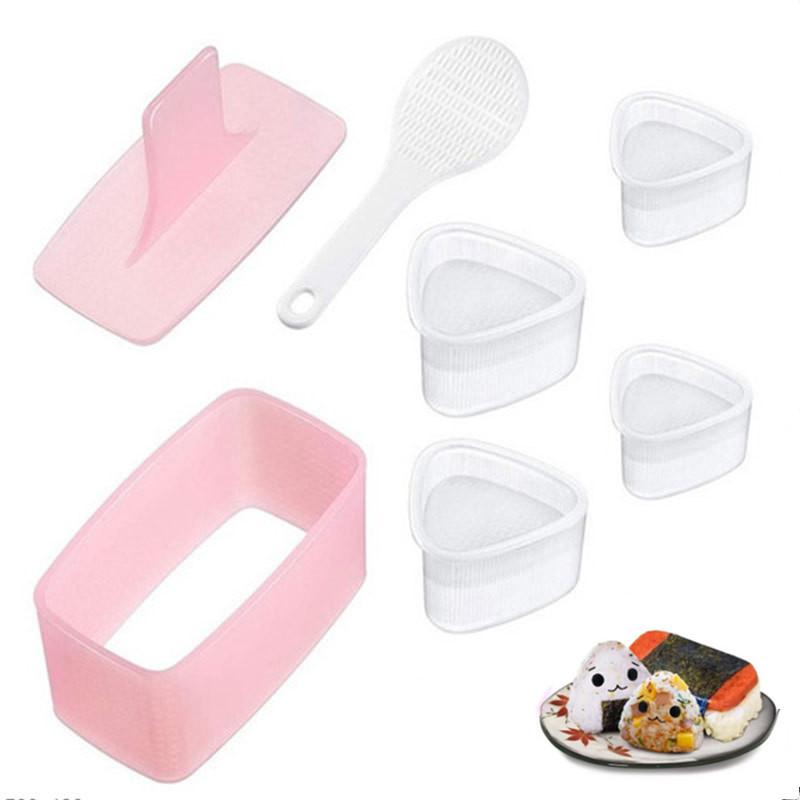 1 Set Stampo per Sushi Triangolare in Plastica Stampo per Palline di Riso per Sushi Stampo Onigiri Gadget da Cucina Stuff Accessori Trasparenti per Bento