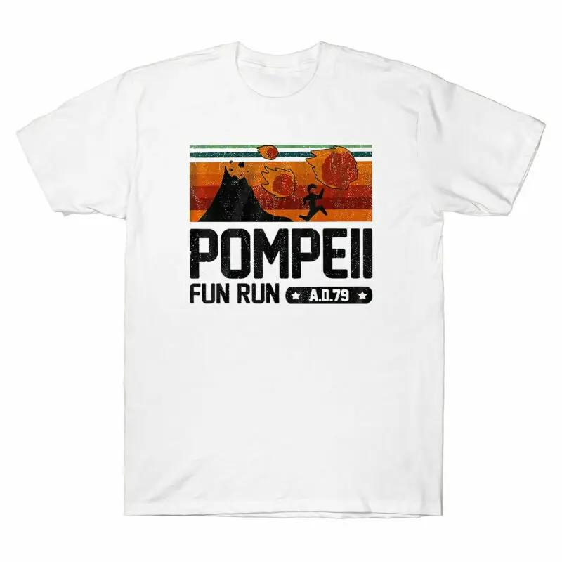 Pompeii Fun Run 79 Ad Retro Vintage Tshirt Unisexs White Shirts Short Sleeve Top