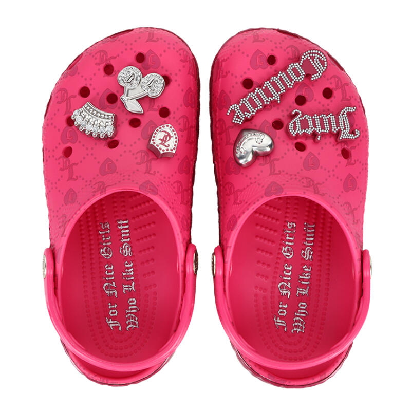 Crocs Classic Clog Juicy Couture Comfortable and Versatile Hole Shoes for Men and Women In Pink
