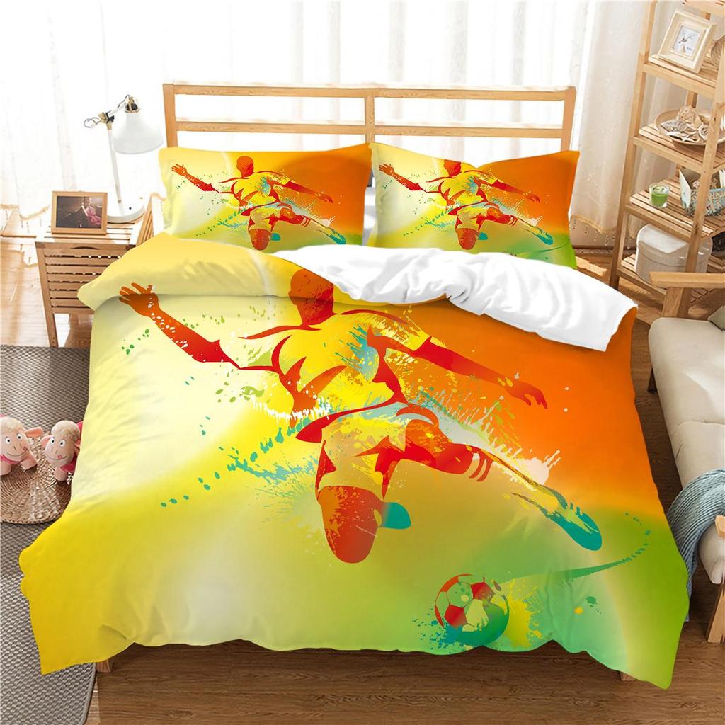 Football Bedding Cover Soccer Duvet Cover Highly Quilt Cover Queen King Size Bedding Teen Boy Man Soft Bedding Set