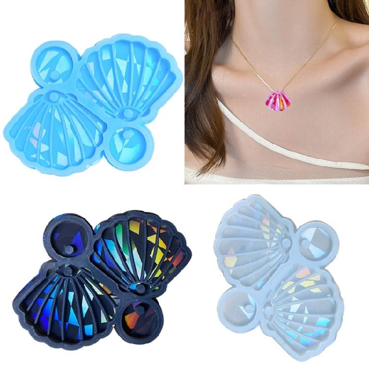 Holographic Seashells Silicone Earrings Mold DIY Ear Ring Epoxy Resin Moulds
