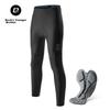 Cycling Shorts for Men, Warm Windproof Fleece Lightweight Autumn Road Bike Pants Equipment, Black, 2XL