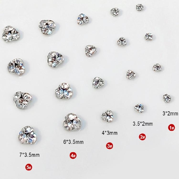 10Pieces Flatback Glass Nails Rhinestones Crystal Charm Nail Art Flatback Gems