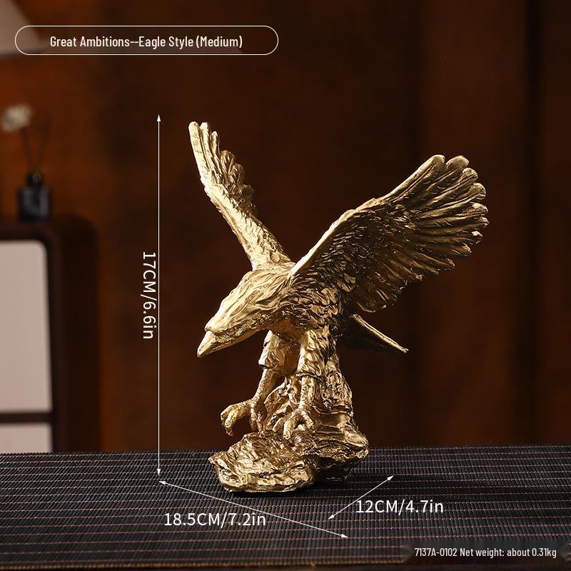 Golden Light Luxury Resin Handicrafts Collection: Ornaments for Office, Living Room, Wine & TV Cabinets