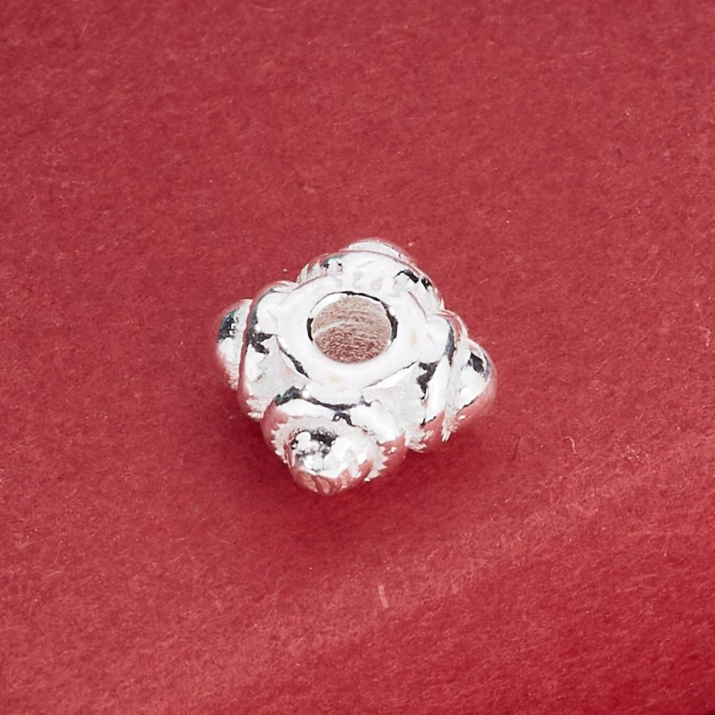 S925 Sterling Silver Dragonfly Eye Square Spacer Beads for DIY Bracelets and Necklaces.