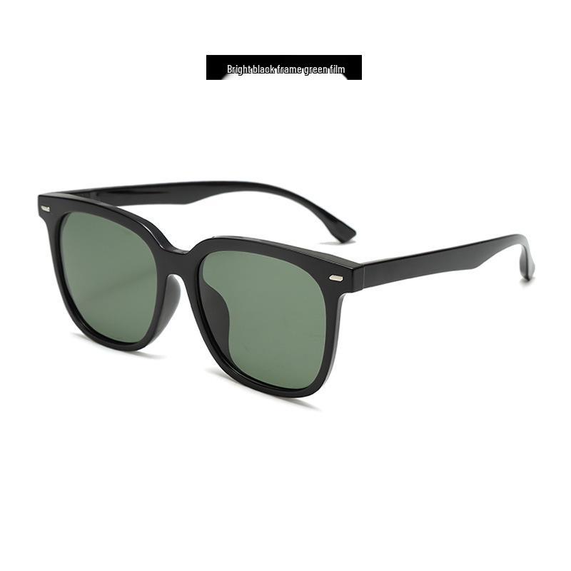 Stylish Large Frame Polarized Sunglasses - Slimming TR Square Design for Men  Women