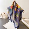 Spring Summer Women Scarf Silk Print Satin Scarves Shawl Headband Hijab Bandana Wrap Bufanda Fashion 70*70cm